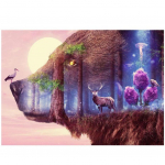 Pilnas 5D &bdquo;pasidaryk pats&ldquo; deimantinis paveikslas &bdquo;Bear Forest&ldquo; deimantinis siuvinėjimas kryžminio dygsnio rinkiniai namų dekoravimui, rankų darbo dovana Round 20x30cm