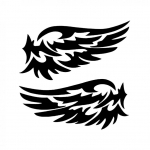&bdquo;Angel Wings&ldquo; modelio lauko &scaron;viesą atspindintis automobilio motociklo kėbulas / buferis / gaubtas / lango lipdukai / įbrėžiamas lipdukas
