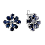 Sidabriniai auskarai su natūraliu safyru 9.3ct (1196847) safyras