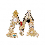 Emalio sagės segtukas Muti-Color mados raidžių formos moteri&scaron;kas sagės segtukas vakarėliui