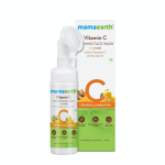 Mamaearth vitamino C veido prausiklis su putojančiu silikoniniu valikliu &scaron;epetėliu su vitaminu C ir ciberžole - 150 ml