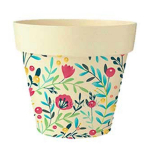 Les Tr&eacute;sors De Lily [Q6426] - Cache-pot bambou 'Floral' beige multicolore - 10. 5x9. 5 cm įvairiaspalvis
