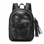 Jierotyx &bdquo;Goth Skull&ldquo; motociklų kuprinės moterims &bdquo;Vintage Tassel Bookbag&ldquo; kelionių ne&scaron;iojamojo kompiuterio kuprinė, skirta koledžui