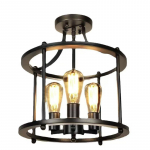 Retro amerikieti&scaron;kas senovinis liustra lubų &scaron;viestuvas sodyba Svetainė Valgomasis Verandos lempa Virtuvės Stalinė lempa E14 Lubinė lempa juoda