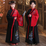 Hanfu mergina kini&scaron;ko stiliaus audinio vasarinė suknelė Antikvarinis Tang kostiumas super fėjos kostiumo suknelė mažos mergaitės undinėlės princesės sijonas apatinis trikotažas S