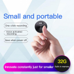 Mini balso įra&scaron;ymo aktyvuotas skaitmeninis diktofonas Espia mikro garso diktofonas slaptas garso įra&scaron;ymo įrenginys 32 GB MP3 grotuvasA 32G juoda