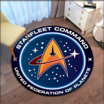 &bdquo;Star Trek&ldquo; apvalus kilimas Dekoratyvinis svetainės kilimas durų kilimėlis, suvenyras namų dekoravimo kilimai svetainei Diameter 150cm