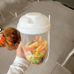 Pusryčių salotų puodelis Jogurto pieno puodeliai Ne&scaron;iojami su &scaron;akute padažo puodeliai Butelis Maisto laikymo Bento Box Pietų dėžutė