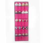 Pakabinamas krep&scaron;ys už durų 20 grotelių neaustinis laikymo krep&scaron;ys Namų apyvokos prekių batų laikymo krep&scaron;ys 45*125 mėlyna