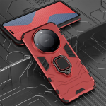 KEYSION smūgiams atsparus &scaron;arvų dėklas, skirtas Huawei Mate 60 Pro 50 40 Pro mink&scaron;tas silikonas + PC žiedinis stovas telefono dangtelis, skirtas Huawei Nova Y90 for Huawei Mate 60 raudona