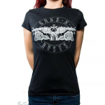 Ladies Guns N Roses Circle Diamante Tee Unisex mar&scaron;kinėliai S