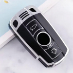 TPU automobilio i&scaron;maniojo rakto dėklo dangtelis, skirtas BMW E60 E61 E70 E81 E87 E90 E91 E92 X1 X5 X3 1 3 5 6 serijos Z4 apsauginio apvalkalo priedai juoda