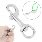 Didelio na&scaron;umo nerūdijančio plieno 316 jūrinio tipo nardymo segtukas, skirtas veržliarakčio gaiduko grandinės spaustukui / vieno galo gaiduko užsegimui augintinio sagtimi