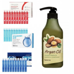 FARM STAY Geriausiai parduodamas Hari gaminių rinkinys: Plaukų užpildas ir &scaron;ampūnas (4 Parinktys) Filler set + Argan oil