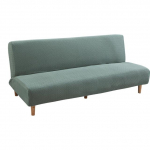 Sulankstomas sofos lovos užvalkalas Elastinis berankis Futon sofos užvalkalas Vienspalvis Sofos Apsauginis &bdquo;viskas įskaičiuota&ldquo; namų dekoravimas Z 160-190cm žalsvai mėlyna