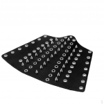 Punk platus juodas PU odinis kniedės rankogalis Gauntlets Guard Cuff