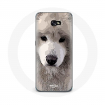 Coque pour Samsung Galaxy A8 2016 Samoy&egrave;de Gris Race de chiens