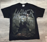 Vintage Slayer Metal Skull Graphic Band juodi unisex mar&scaron;kinėliai S