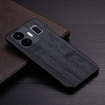 Dėklas, skirtas Oppo Realme GT Neo 5 GT 3 5G funda bambuko medžio ra&scaron;tas Odinis telefono dangtelis Prabangus coque for realme gt neo 5 dėklas capa Realme GT Neo 5 juoda