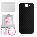 apgo Protective Skin Sticker for the back compatible with Cat S48C, Wrap Film, Foil, Vinyl - Pattern Carbon Black