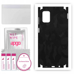 apgo Protective Skin Sticker for the back+sides compatible with Samsung Galaxy M51, Full Wrap Film, Foil, Vinyl - Pattern Black Camo