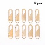 10 vnt Universalus nuimamas užtrauktuko traukiklis Metalinis užtrauktuko galvutės taisymo rinkinys Bagažo piniginių krep&scaron;ių keitimas Drabužių užtrauktuko slankiklis auksas