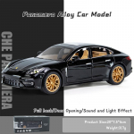 1/24 mastelio Panamera lydinio automobilio modelis &Scaron;viesos ir garso efektai Automobiliniai žaislai berniukams Kūdikių žaislai Gimtadienio dovanos Vaikų žaislai Automobilių berniukų žaislų kolekcija 1/24-Size:20*7.5*6cm juoda