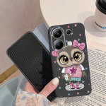 Pelėda animacinių filmų ra&scaron;tuotas mink&scaron;tas silikoninis dėklas, skirtas Samsung A55 M35 S24 Xiaomi Redmi Note 13 Pro iPhone Huawei Honor Realme fotoaparato apsauginis smūgiams atsparus dangtelis Samsung Galaxy S9 Plus