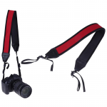 Slydimui atsparus neopreno raudonas kaklo dirželis DSLR fotoaparato žiūronui Nikon Canon Fuji
