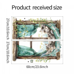 Netikras langas Animacinis filmas Kačiukas Miegantys Vaikai Miegamojo Namų gražinimo sienų lipdukai 27*60CM*2PCS/fun-f120