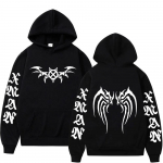 Reperis Ken Carson X Wing Hoodies Vyri&scaron;ki Moteri&scaron;ki Drabužiai Madingi Megztiniai su gobtuvu Laisvalaikio didelių dydžių ilgomis rankovėmis megztiniai Gatvės drabužiai S