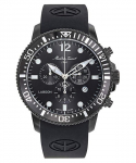 &bdquo;Mathey-Tissot Lagoon&ldquo; chronografo silicio dirželis juodas kvarcinis ciferblatas H123CHLNN 100M vyri&scaron;kas laikrodis juoda