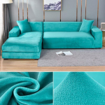 Aksominis sofos užvalkalas Storas elastingas 1/2/3/4 vietų sofos užvalkalas svetainei Velvet pliu&scaron;inis L formos kampinis sofos užvalkalas sofos užvalkalas 3 SEAT (190-230CM)