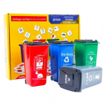 Perdirbimo žaidimų rinkinys: Mini &scaron;iuk&scaron;liadėžė ir kortelės ikimokykliniam ugdymui