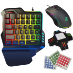 Žaidimų klaviatūros ir pelės rinkinys su dedikuotu keitikliu Klaviatūra Klaviatūra Fortnite Suderinamas su RGB klaviatūros ir pelės rinkiniu [Su lipduku] Viena ranka