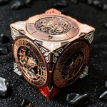7-in-1 &scaron;e&scaron;ių pusių besisukantis DND kauliukas Dungeon and Dragon stalo vaidmenų žaidimo kauliukai D4 D6 D8 D12 D20 D10/% poliedrinis ratas kauliukas