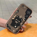 Mink&scaron;tas silikoninis kvadratinių kopėčių spausdinimo ra&scaron;tas telefono korpusas, pilnas dangtis, fotoaparatas, atsparus smūgiams, guminis dėklas, skirtas iPhone Infinix Tecno OnePlus Motorola Moto G15 ruda