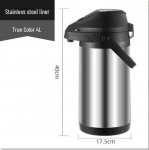 Kompakti&scaron;kas nerūdijančio plieno presuojamo tipo termosas su integruotu oro slėgiu Stainless Steel Integrated Air Pressure Pot