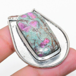 Ruby in Fuchsite Ethnic 925 Sterling Silver Jewelry Pendant 2.01 n9f24