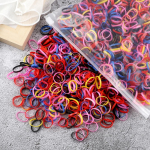 500/1000 vnt. Vienkartės mažos guminės juostelės vaikams, spalvingos elastinės plaukų gumelės, mergaitės galvos juostelė, uodegos laikiklis, plaukų aksesuarai 500pcs