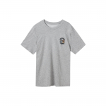 Nike &bdquo;Dri-Fit&ldquo; animacinių filmų ra&scaron;tų raidžių spausdinimas trumpomis rankovėmis mar&scaron;kinėliai su kaklu, vyri&scaron;ki vir&scaron;utiniai drabužiai, pilki FD0139-063 M