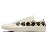 Comme des Gar&ccedil;ons PLAY x Converse Chuck 70 Low Multi Heart - Pieno Juodos Unisex Kelnaitės Kreminės Egreto A08150C 40