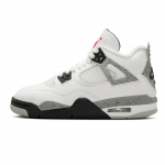Air Jordan 4 Retro OG GS White Cement 2025 Vaiki&scaron;ki sportbačiai Tech-Grey Black Fire-Red IB4171-100