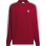 Adidas Originals Adicolor FW24 Oversize apvalios kaklo sportinio stiliaus ilgomis rankovėmis džemperis vyrams Bordo JN9789 2XL