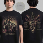 Slipknot 2025 Europos turas Merch Grupės nuotrauka Dvipusiai Unisex mar&scaron;kinėliai M