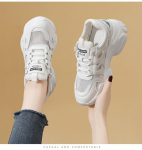 I&scaron;pjautos tėčio sportbačiai moterims mink&scaron;tu padu 2024 nauji vasaros ploni priglundantys padidina komfortą ir pralaidumą orui laisvalaikio sportiniai moteri&scaron;ki batai 40 balta