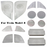 Naujas Durų Garsiakalbio Dekoratyvinis Apdailos Lipdukas Tesla Model 3 Automobilio Stilius Interjeras Front roof Sliver