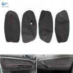 Skirta VW Passat B5 1998 1999 - 2005 Automobilio durelių porankių skydelis Oda raudona linija Dangtis Vidiniai Priedai Tik apdaila LHD 4