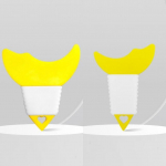 Choyu - 2 vnt. rinkinys: Silikoninis akių makiažo &scaron;ablonas &scaron;epetėliui (Įvairūs dizainai) Yellow - S & Yellow - L