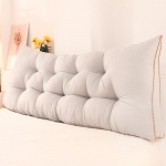 &Scaron;ilta apmu&scaron;ta galvūgalio pagalvė &ndash; didelė juosmens atrama ir skaitymo pagalvė miegamajam ar sofai For 0.8m bed (80x50x15cm) sidabro pilka spalva